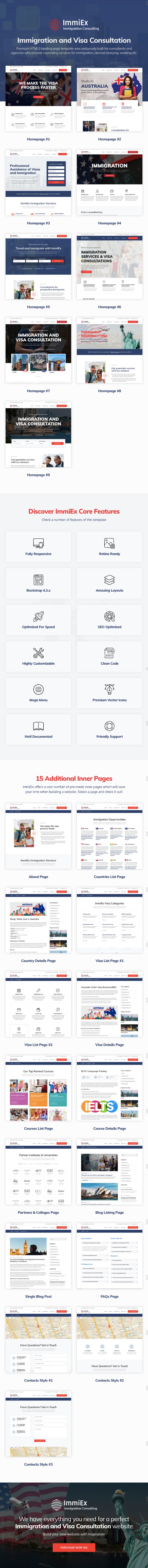 ImmiEx - Immigration and Visa Consulting Website Template - 2