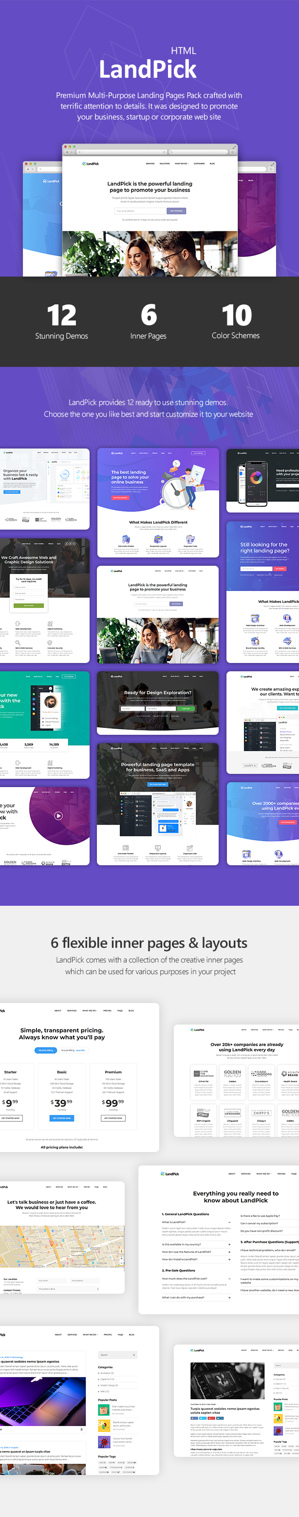 LandPick - Premium Multipurpose Landing Pages Bootstrap 4 HTML Template - 4