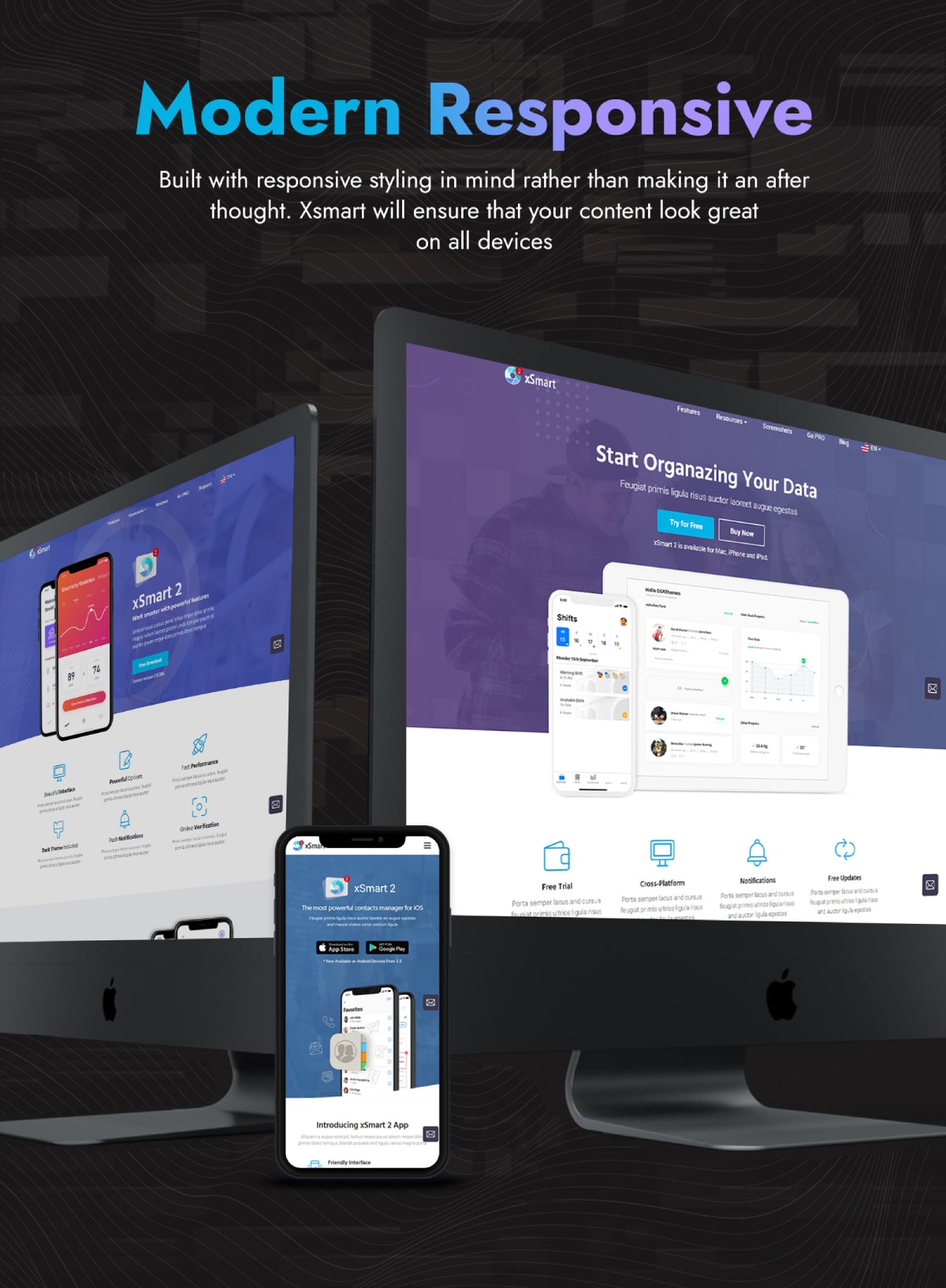 xSmart – App Landing Page WordPress Theme in Tech Presentation, Promo Marketing & Advertising Agency