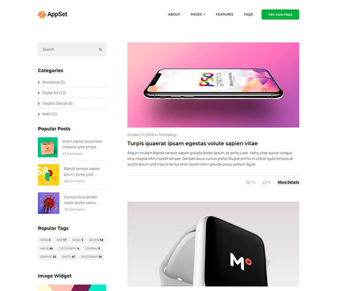 Blog Listing (Left Sidebar)