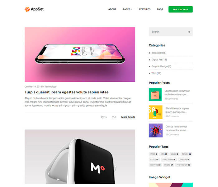 Blog Listing (Right Sidebar)